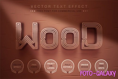Wood - editable text effect - 6621882