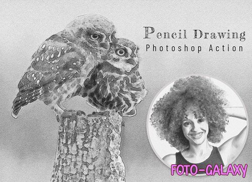 Pencil Drawing Photoshop Action - 6616316