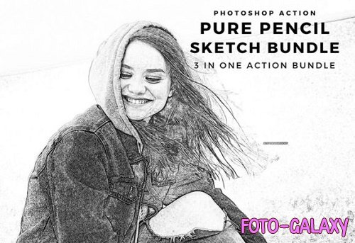 Pure Pencil Sketch PS Action Bundle