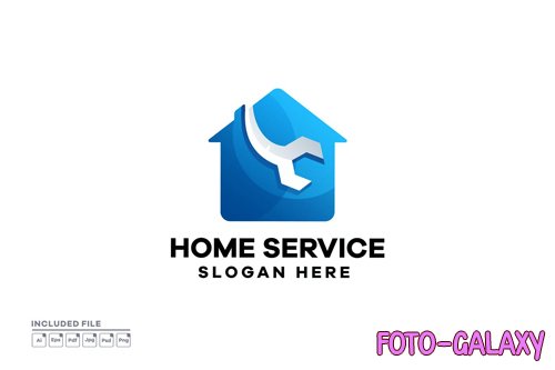 Home Service Gradient Logo Design