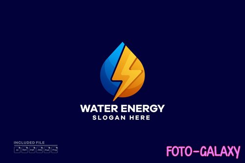 Water Energy Gradient Logo Design