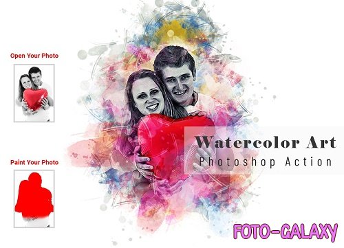 Watercolor Art Photoshop Action - 6636890