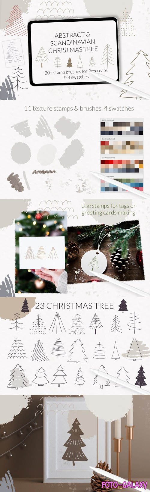 Scandinavian abstract Christmas tree - 6620627