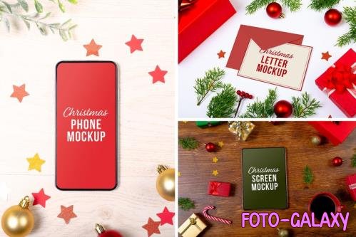 Christmas Device & Letter Mockup Set - ZLFJFTQ