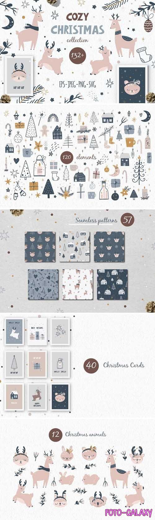Cozy Christmas collection. Christmas elements