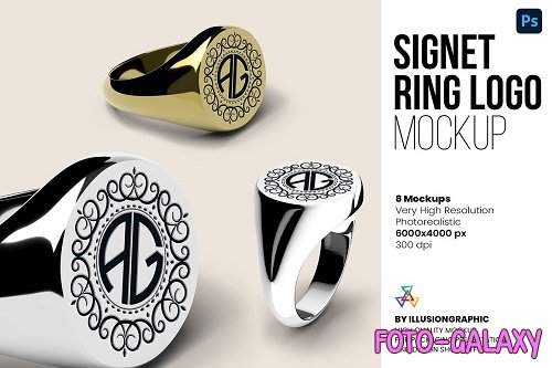 Signet Ring Logo Mockup - 6653960