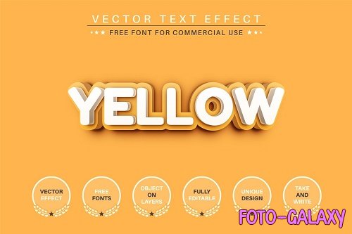Yellow - Editable Text Effect - 6653888