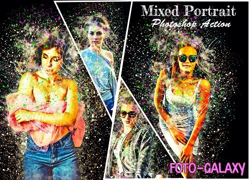 Mixed Portrait Photoshop Action - 6650390