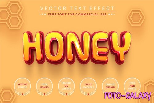 Honey - Editable Text Effect - 6656348