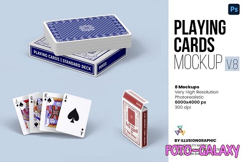 Playing Cards Mockup v.8 - 8 views - 6636123