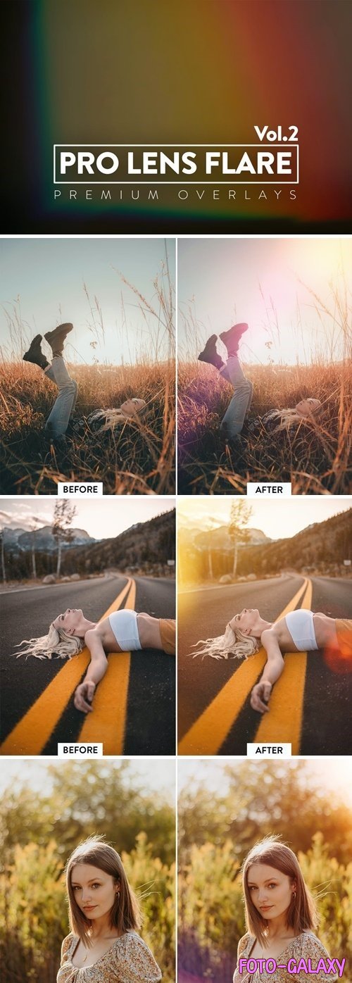30 Professional Lens Flare Overlay Vol.2