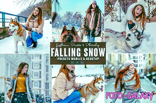 Falling Snow Photoshop Action & Lightrom Presets