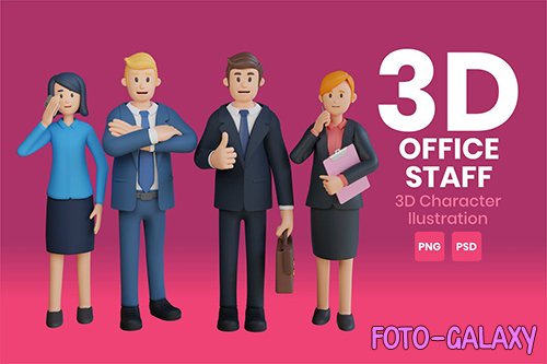Office Staff 3D Character Illustration 4