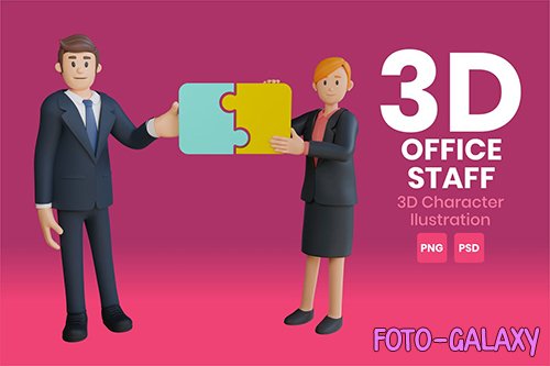 Office Staff 3D Character Illustration 5