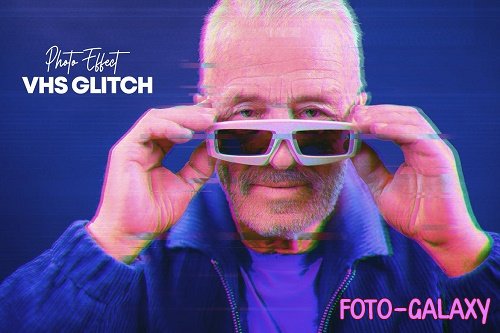 VHS Glitch photo effect