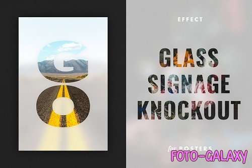 Glass Knockout Effect for Posters  - 6671228