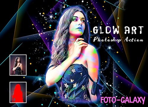 Glow Art Photoshop Action - 6675663