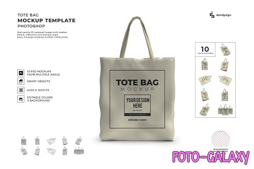 Tote Bag Mockup Template Bundle - 1681245