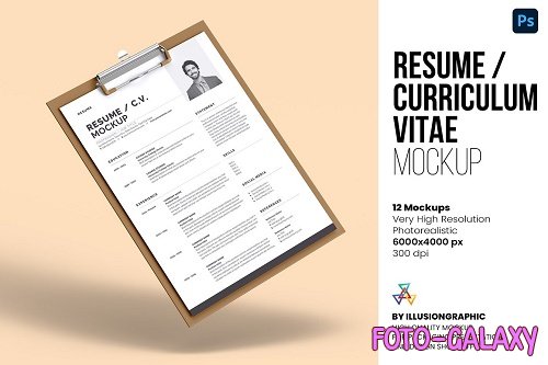 Resume - Curriculum Vitae Mockup - 6671352