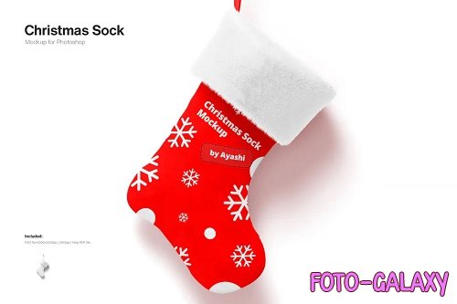 Christmas Sock Mockup