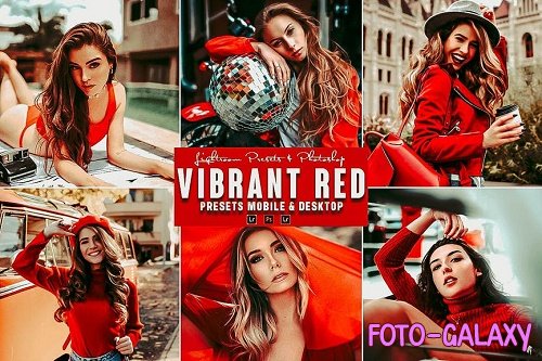 Vibrant Red Photoshop Action & Lightrom Presets