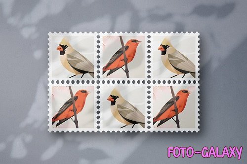 Shadow Stamps Mockup - 6687028