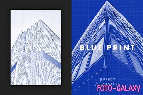 Blueprint Effect for Posters - 6689528