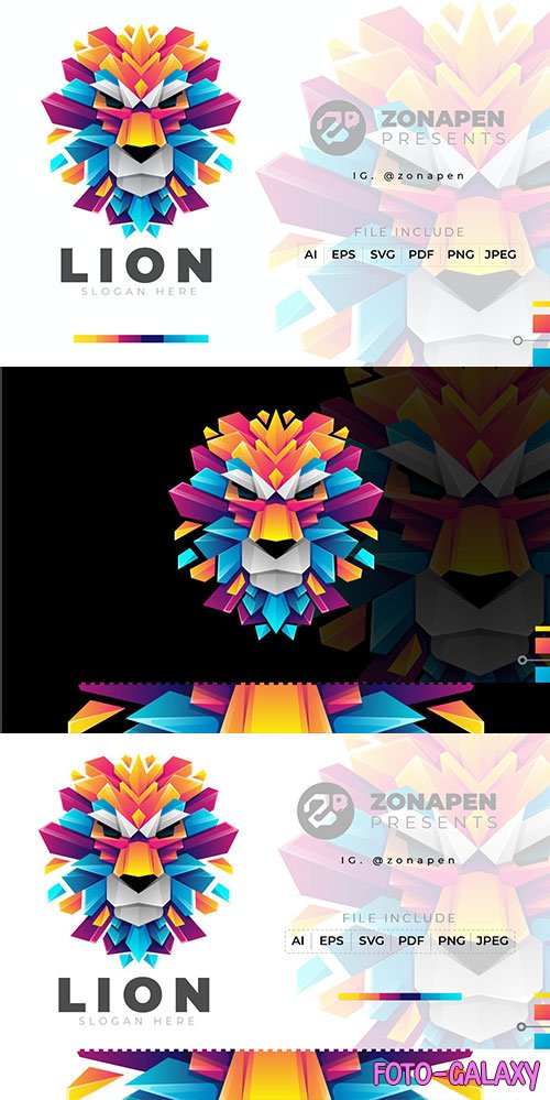 Lion Gradient Logo