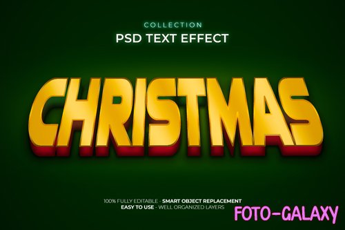 Christmas custom text effect psd
