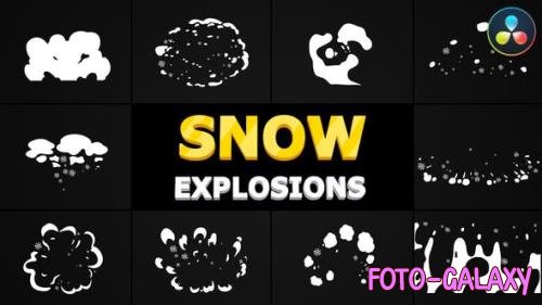 Cartoon Snow Explosions | DaVInci Resolve - 34990912