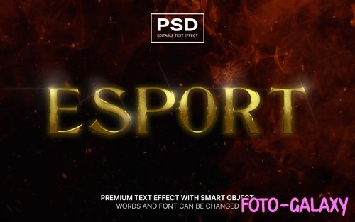Esport editable text effect psd
