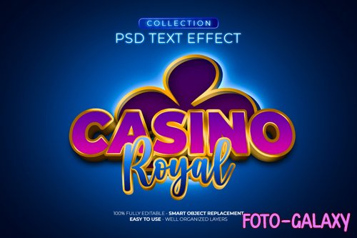 Casino royal custom text effect psd