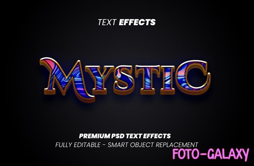 Mystic text style effect premium psd premium psd