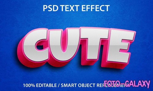 Editable text effect cute premium premium psd