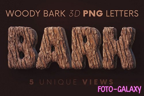 Woody Bark - 3D Lettering - 6726216