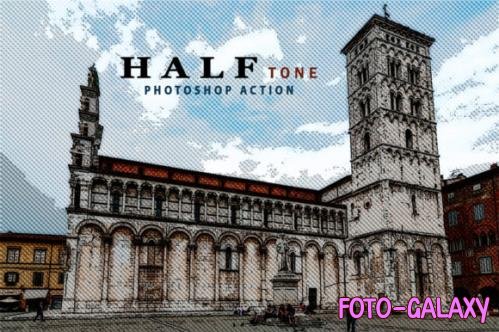 Halftone Effect Photoshop Action Add-ons