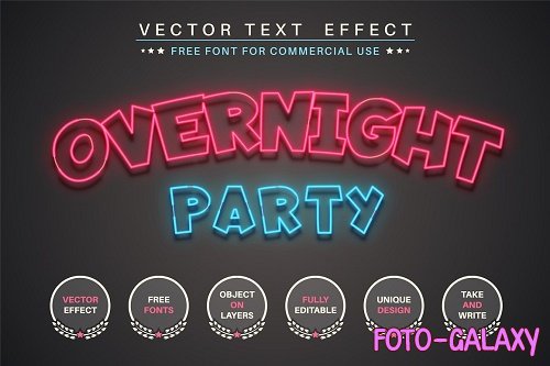 Night Party - Editable Text Effect - 6759082
