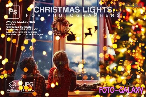Christmas lights photoshop overlay, Sparkler overlay bokeh V2 - 1732545