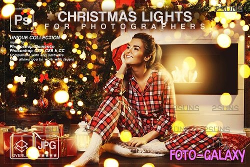Christmas lights photoshop overlay, Sparkler overlay bokeh V4 - 1732546