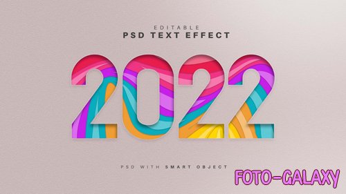 2022 paper style text effect psd