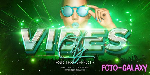 Vibes city party text effect psd