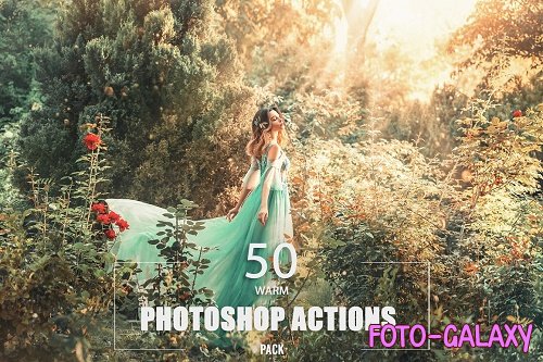 CreativeMarket - 50 Warm Photoshop Actions - 6430407