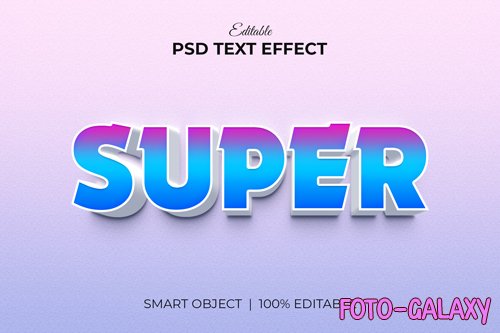 Super editable 3d text effect mockup premium psd