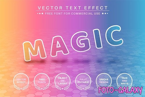 Magic Sticker - Editable Text Effect - 6813223
