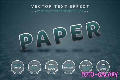 Paper Sticker - Editable Text Effect - 6813691