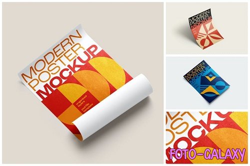 Modern Poster Mockup Set - T8NXPT2