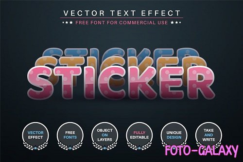 Dark Sticker - Editable Text Effect - 6814190