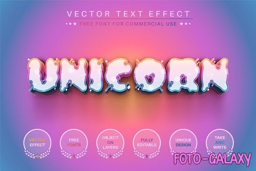 Splatter Unicorn Editable Text - 6815881