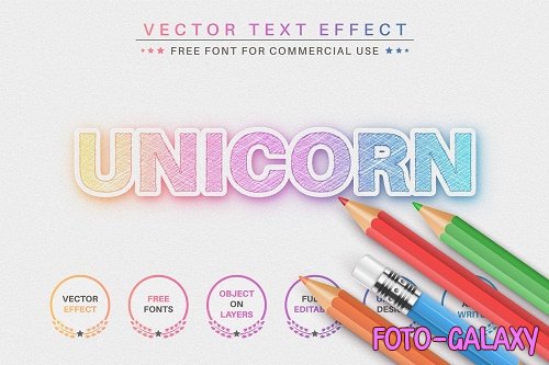 Color Pencil - Editable Text Effect - 6831076