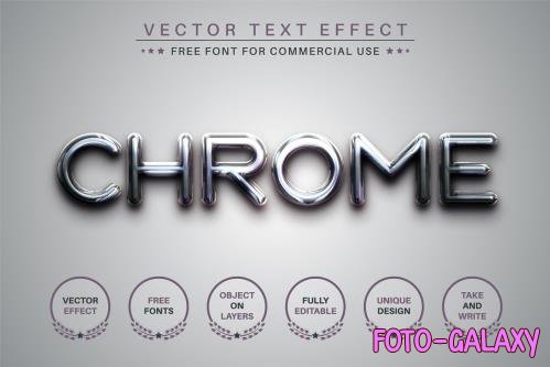 Chrome Plastic Editable Text Effect - 6831361